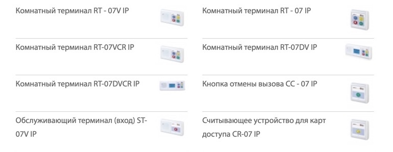 Комнатные и обслуживающие терминалы